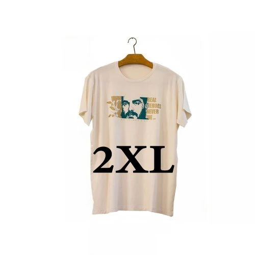 00202007-تیشرت XXL سفید زنانه طرح شهید هادی، ویسکوز، آستین کوتاه یقه گرد