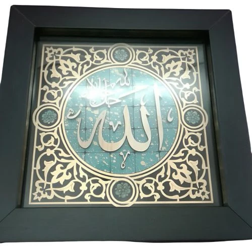 1002901313-قاب معرق ترنج فیروزه 30در30 الله