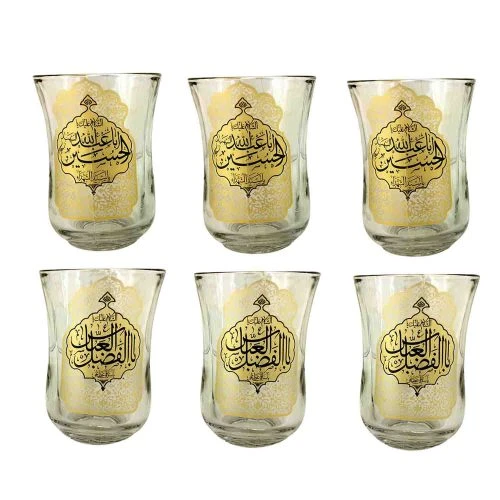 102527-استکان کمرباریک دسته دار بزرگ یا اباعبدالله الحسین ع یا ابالفضل العباس ع-6تایی