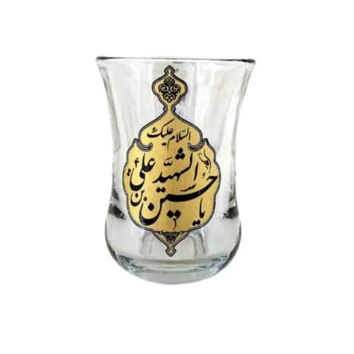 102531-استکان کمرباریک دسته دار یا حسین ابن علی الشهید ع-6تایی طرح جدید