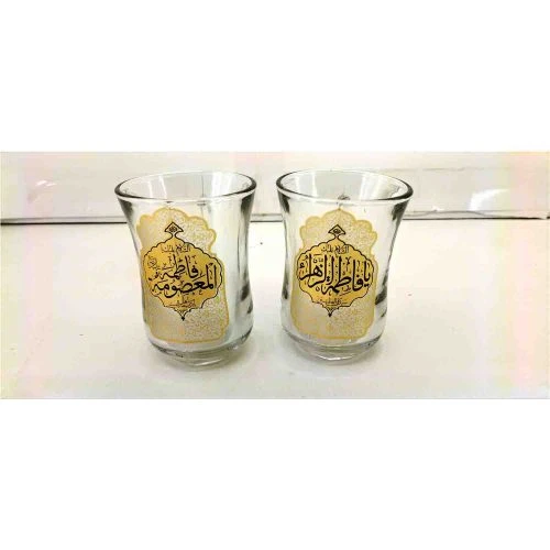 102782-استکان کمرباریک دسته دار بزرگ یا معصومه و یا زهرا س-6تایی