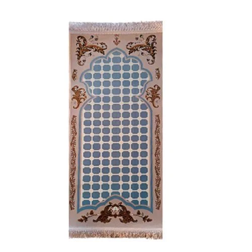 103353-سجاده معراج کرمی 130در50-طرح دستباف 1500 شانه-فرش گیفت-کد 10103