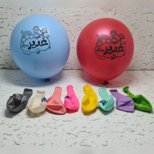103390-بادکنک مذهبی طرح غدیر و امیرالمومنین امام علی ع در رنگهای مختلف-بسته 100عددی