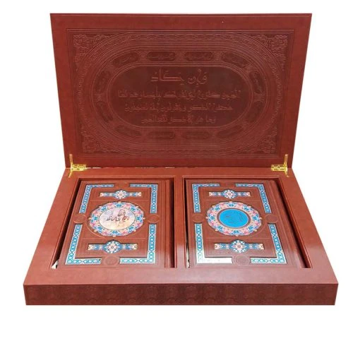110217-کتاب نفیس ست قرآن و حافظ وزیری جعبه لپتاپی چرم
