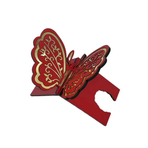 11023504-رحل قرآن ام دی اف(قرمز) 25در40 طرح پروانه بزرگ