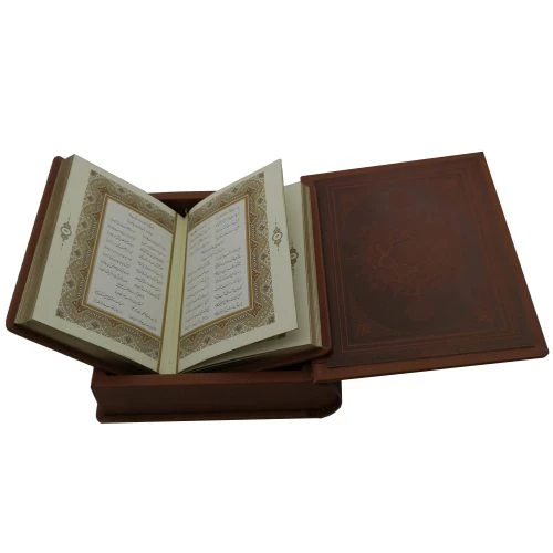 125421-کتاب نفیس دیوان حافظ جیبی گلاسه قاب بازشو