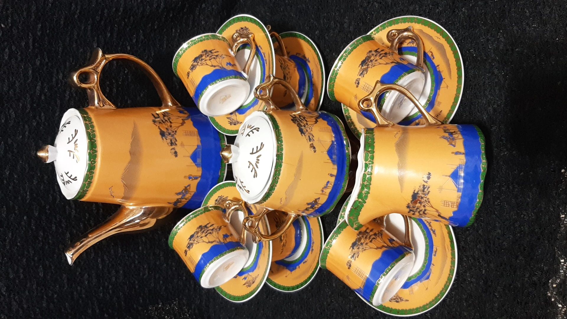 17پارچه چای خوری ابروبادی قدیمی