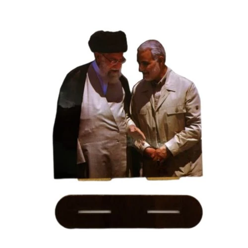 20700650-سردار و رهبری دوشادوش هم-استند متوسط رومیزی(13در13سانت)