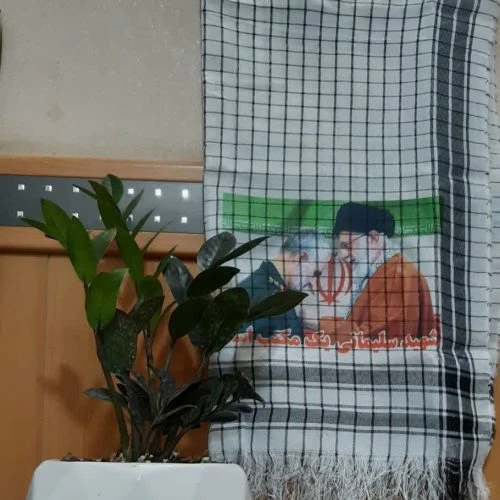 253003-چفیه شالی چاپدار 60در120سانت