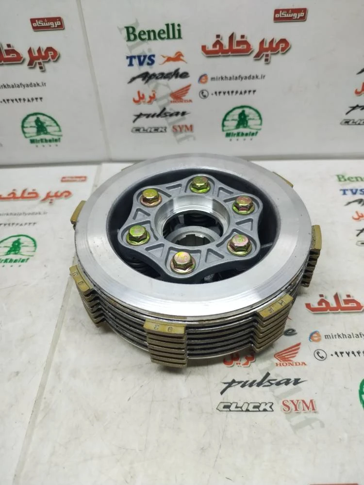 4 چهار شاخ کلاچ (دیسک) زیر و رو کامل موتور هوندا و تریل 7 صفحه (6 شش پیچ)