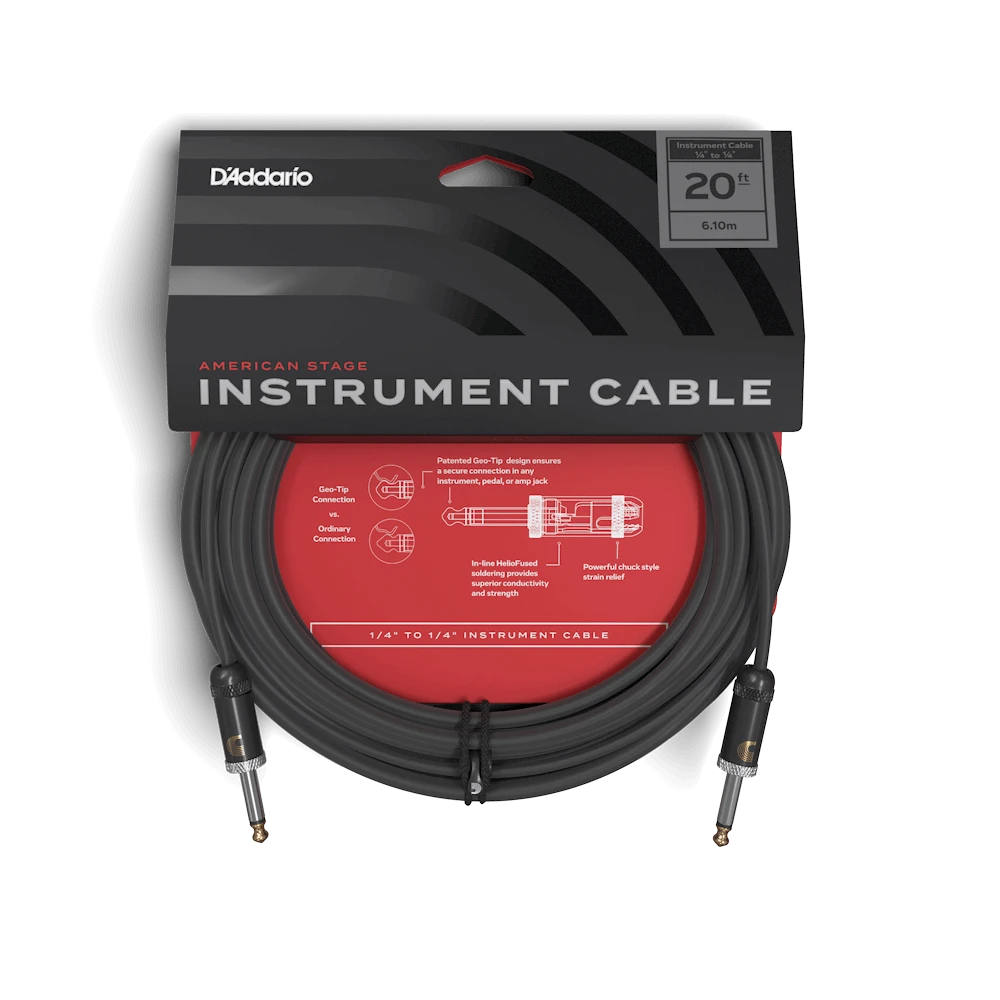 AMERICAN STAGE INSTRUMENT CABLE Straight to Straight, 20ft