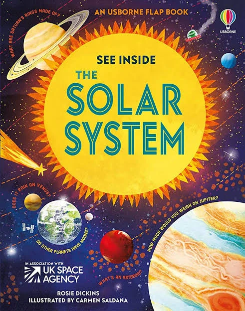 An usborne flap book See inside the Solar system
