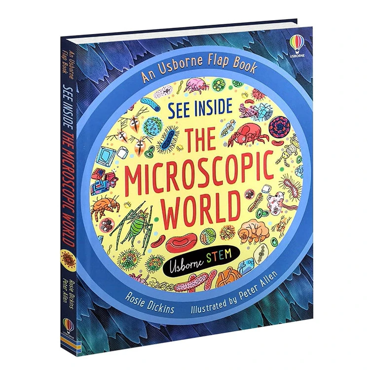 An usborne flap book See inside the microscopic world