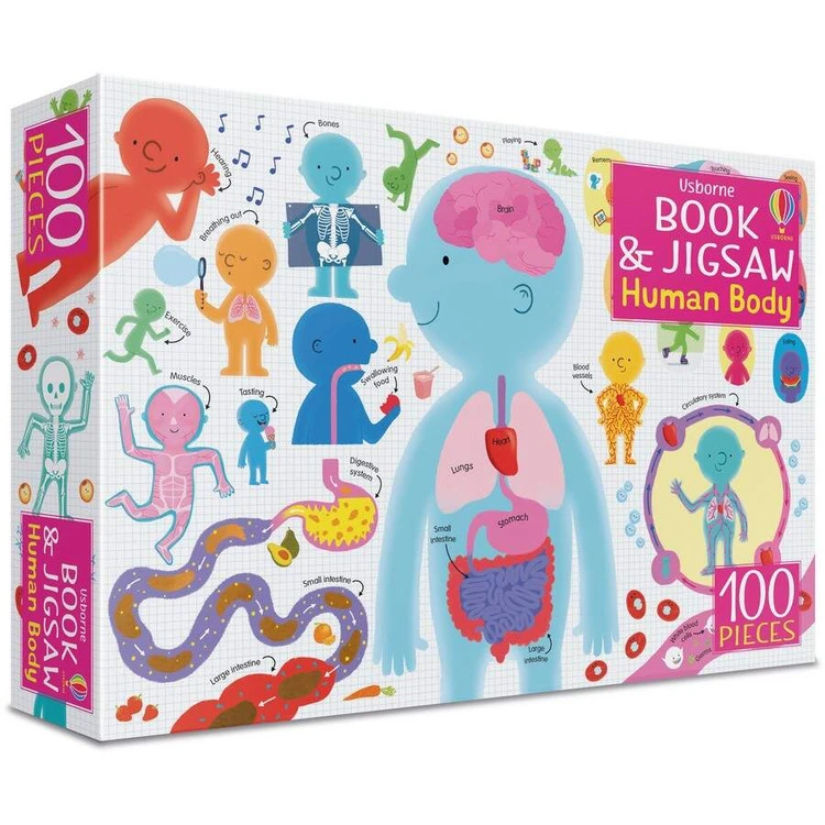 Book and jigsaw Human body