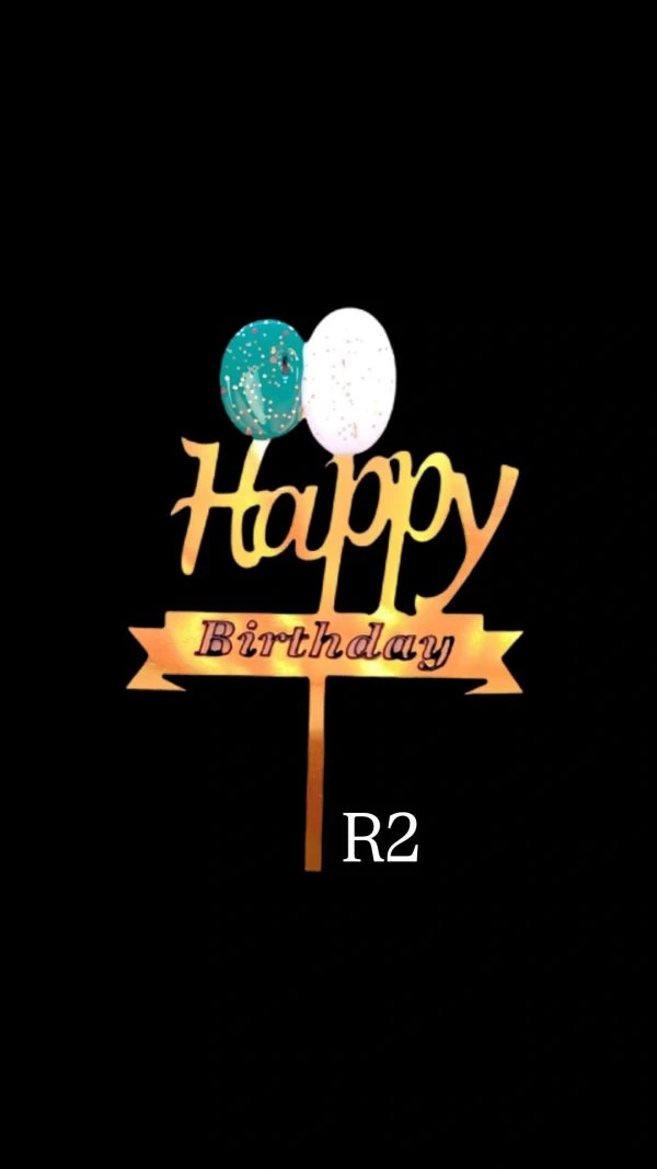 Happy Resin Cake Topper – Code R2
