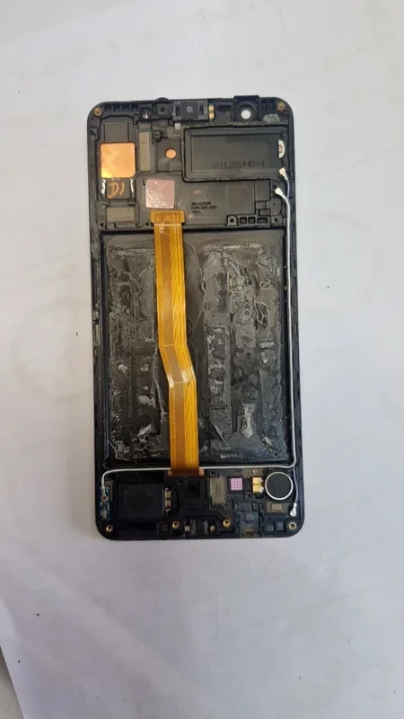 Lcd روکاری اصلی a750 بافریم پلمپ