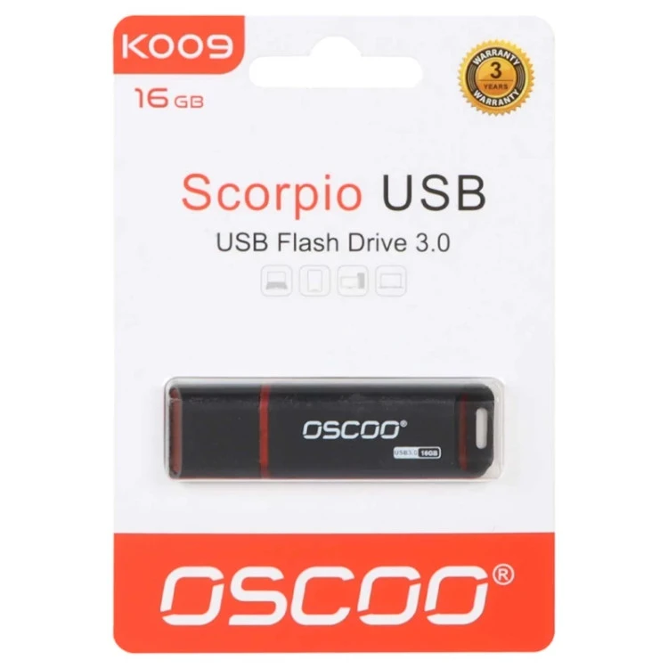OSCOO K009 Scorpio USB3.0 Flash Memory - 16GB مشکی