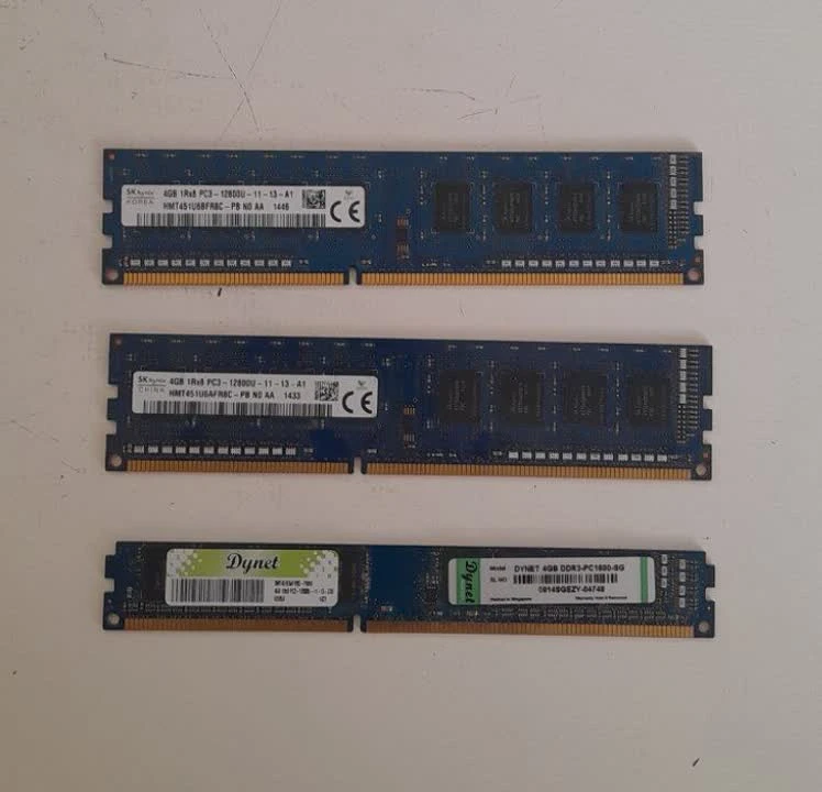 RAM 4g DDR3 DYNET and HYNEX PC کارکرده