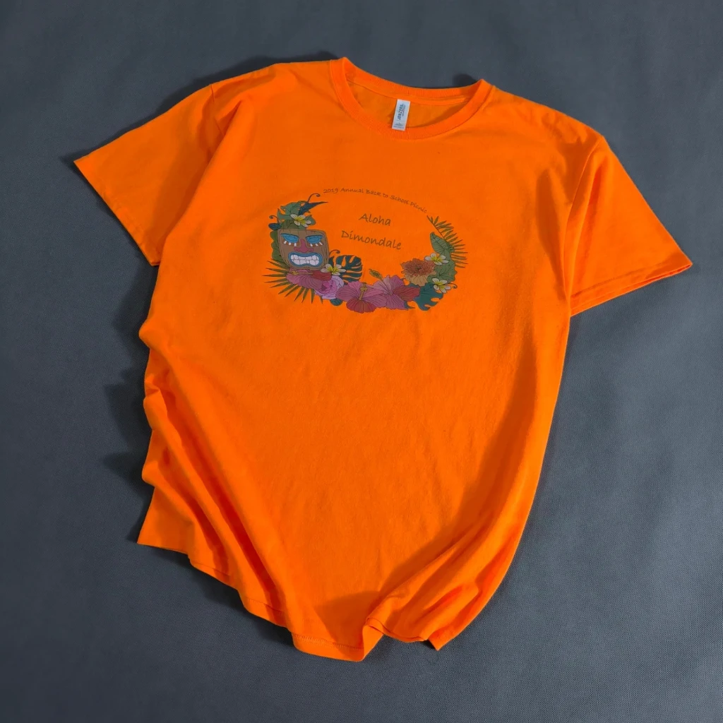 SIZE L-M  تیشرت اورجینال برند معتبر Jerzees امریکا   مدل Aloha Dimondale
