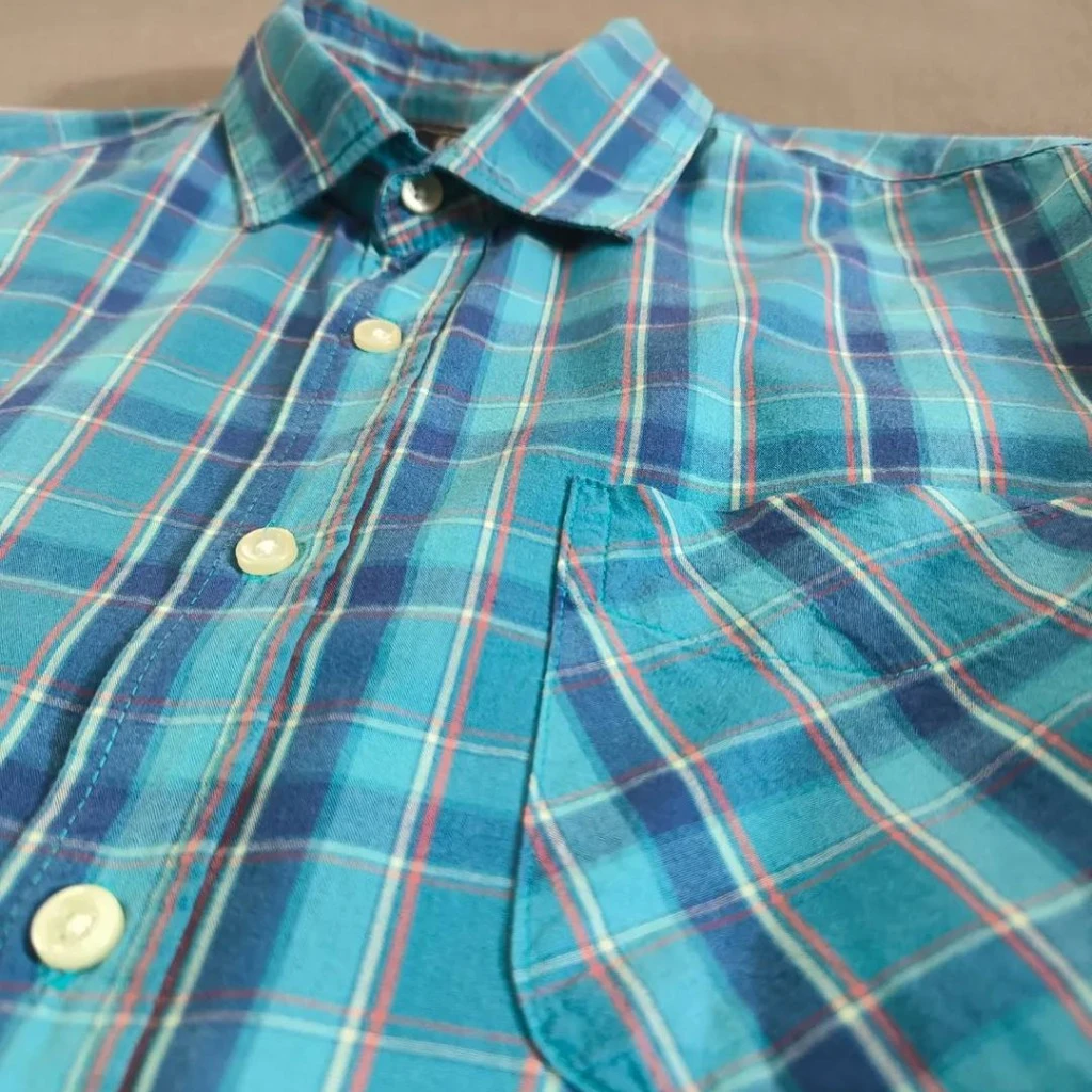 🧡 SIZE M-S   پیراهن نخی چهارخونه مردانه آستین بلند   اورجینال برند معتبر ASCOT SPORT امریکا مدل PREMIUM