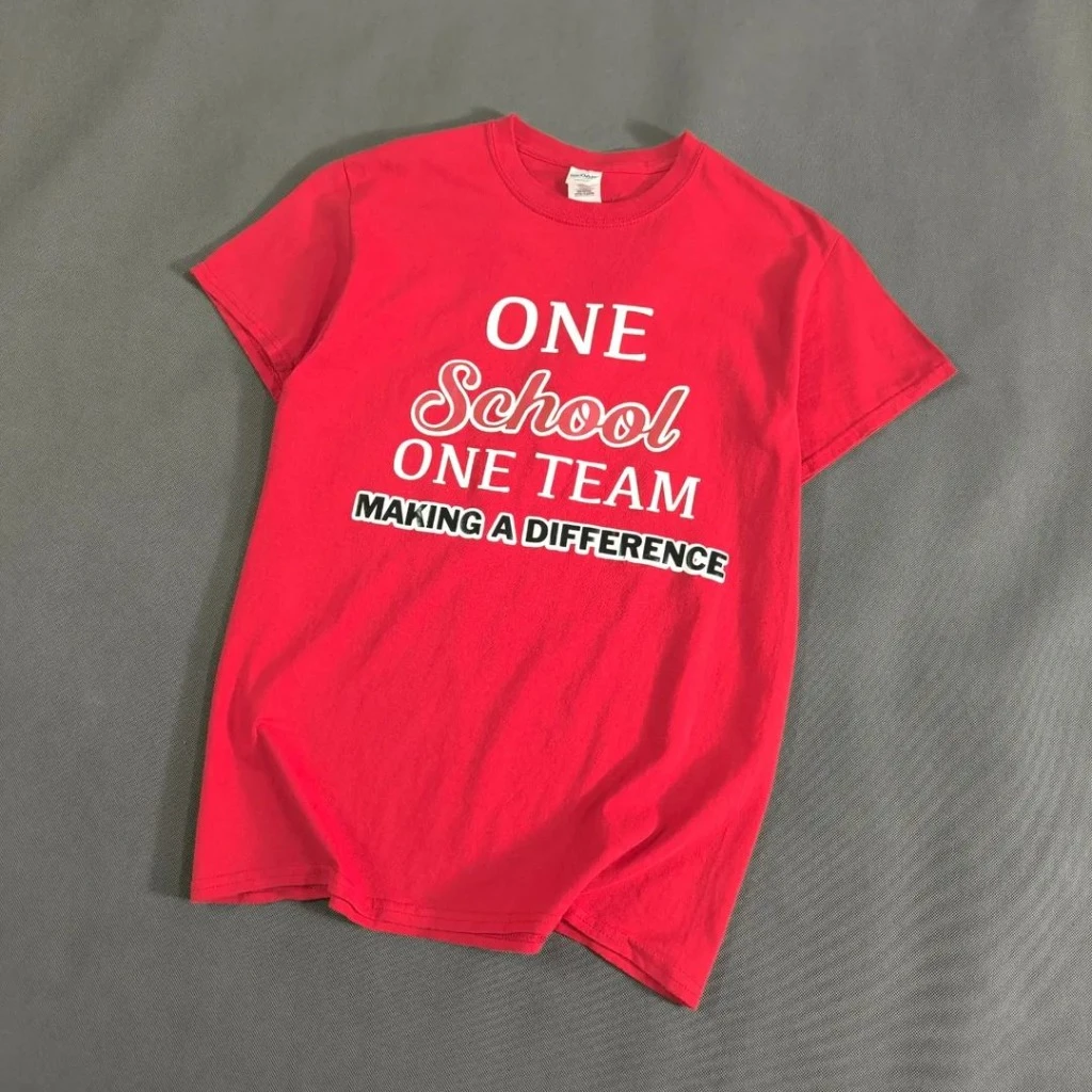 🧡 SIZE S-XS  تیشرت اورجینال پسرانه و دخترانه  برند معتبر Gildan مدل One school One team