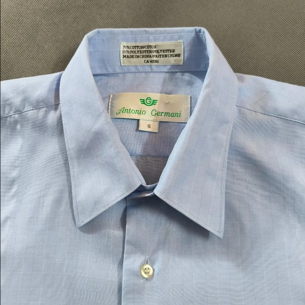 🧡 SIZE XL-L  پیراهن نخی آستین کوتاه اورجینال برند ANTONIO GERMANI به سفارش کانادا مدل CLASSIC FIT
