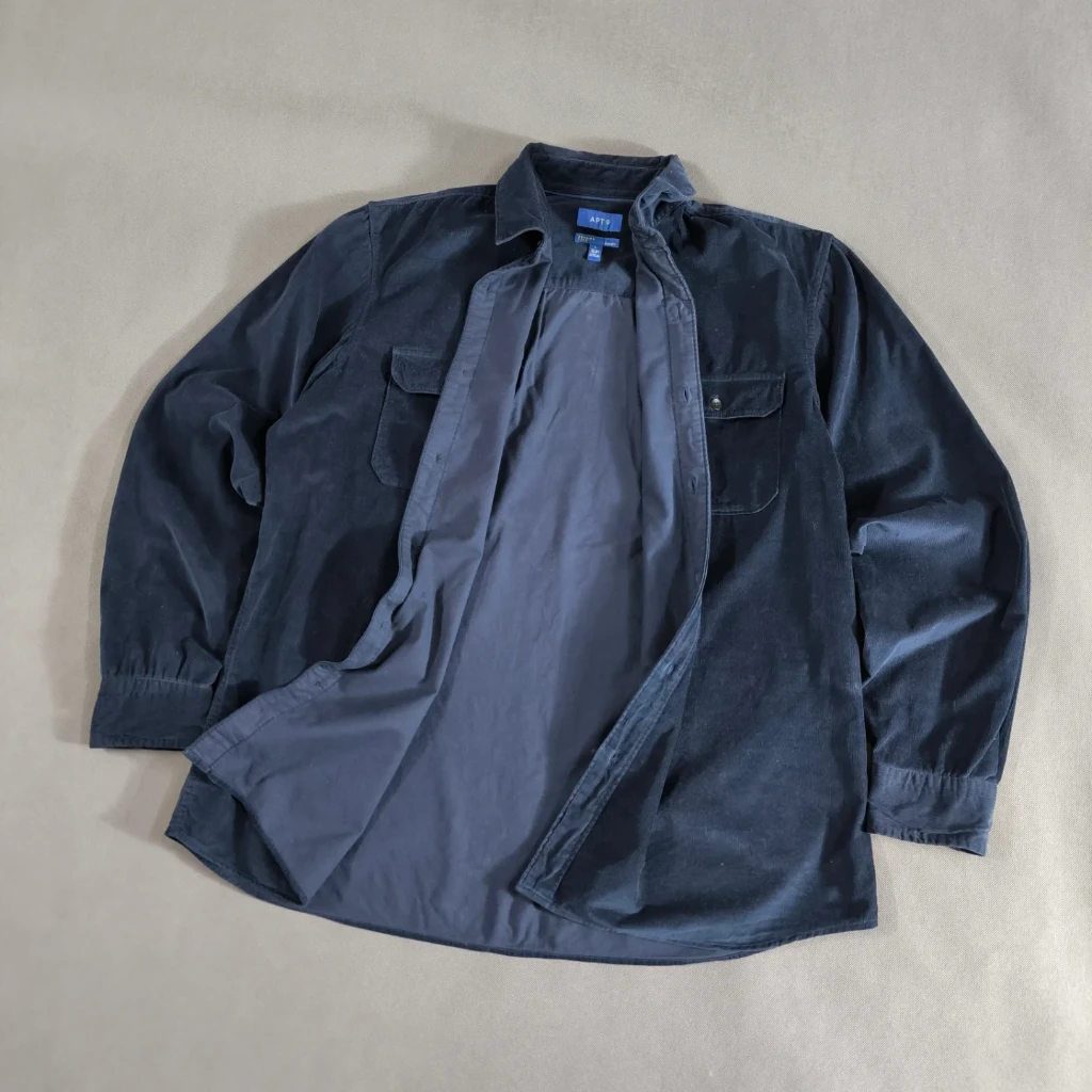 SIZE XL-XXL  پیراهن مخمل کبریتی اورجینال  برند معتبر و جذاب APT.9 امریکا