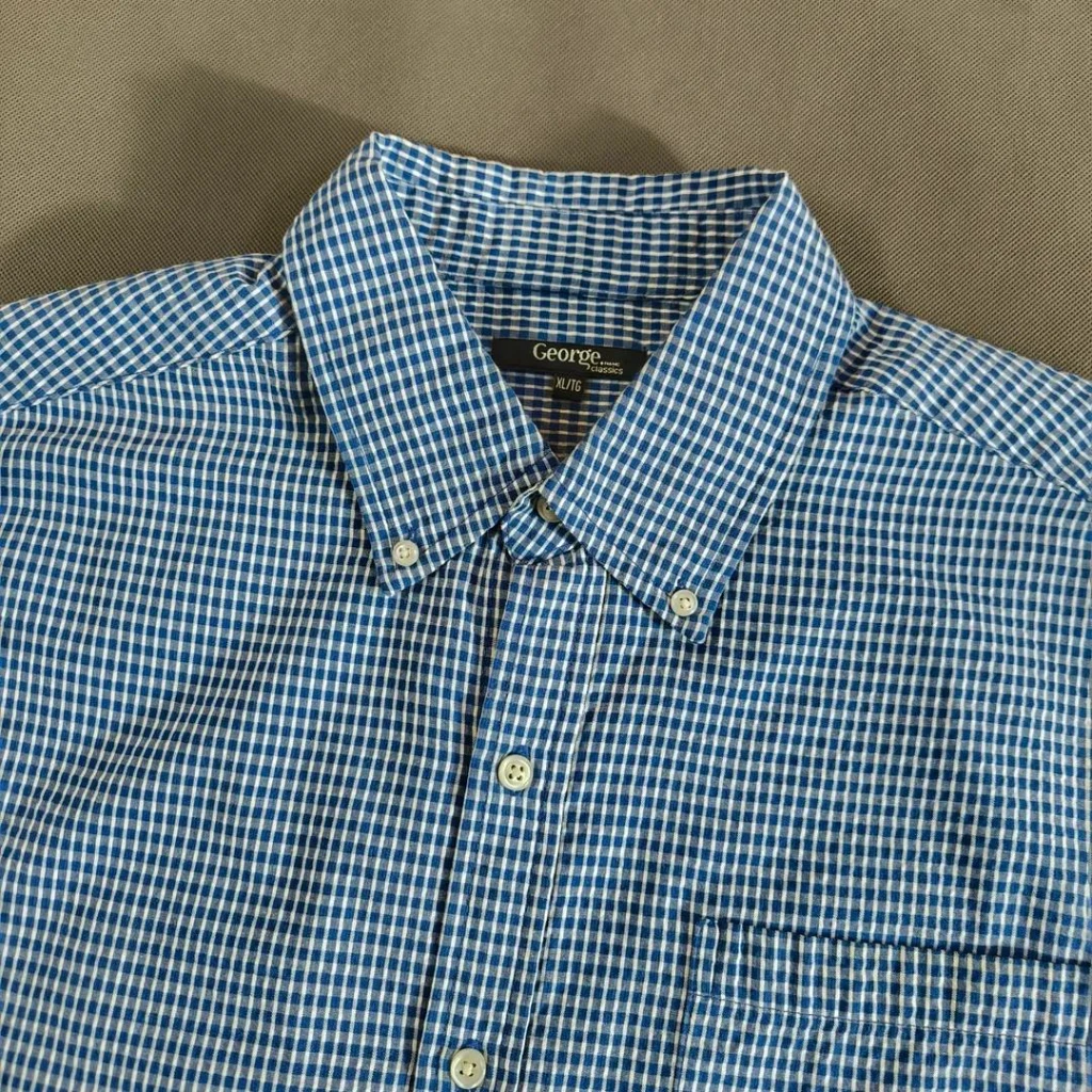 SIZE XXL-3XL  پیراهن نخی آستین کوتاه سایز بزرگ اورجینال برند George انگلیس  مدل Classics