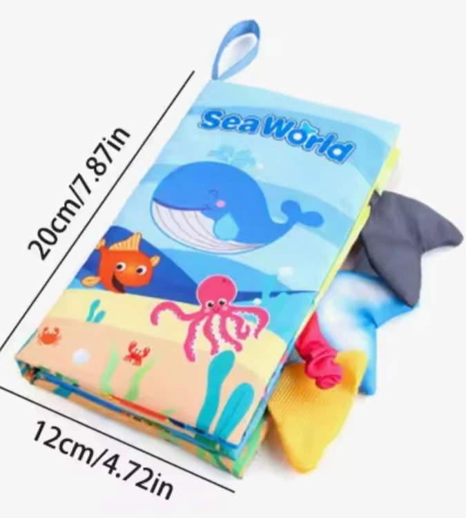 Sea World Children's Cartoon Animal Tails cloth Book