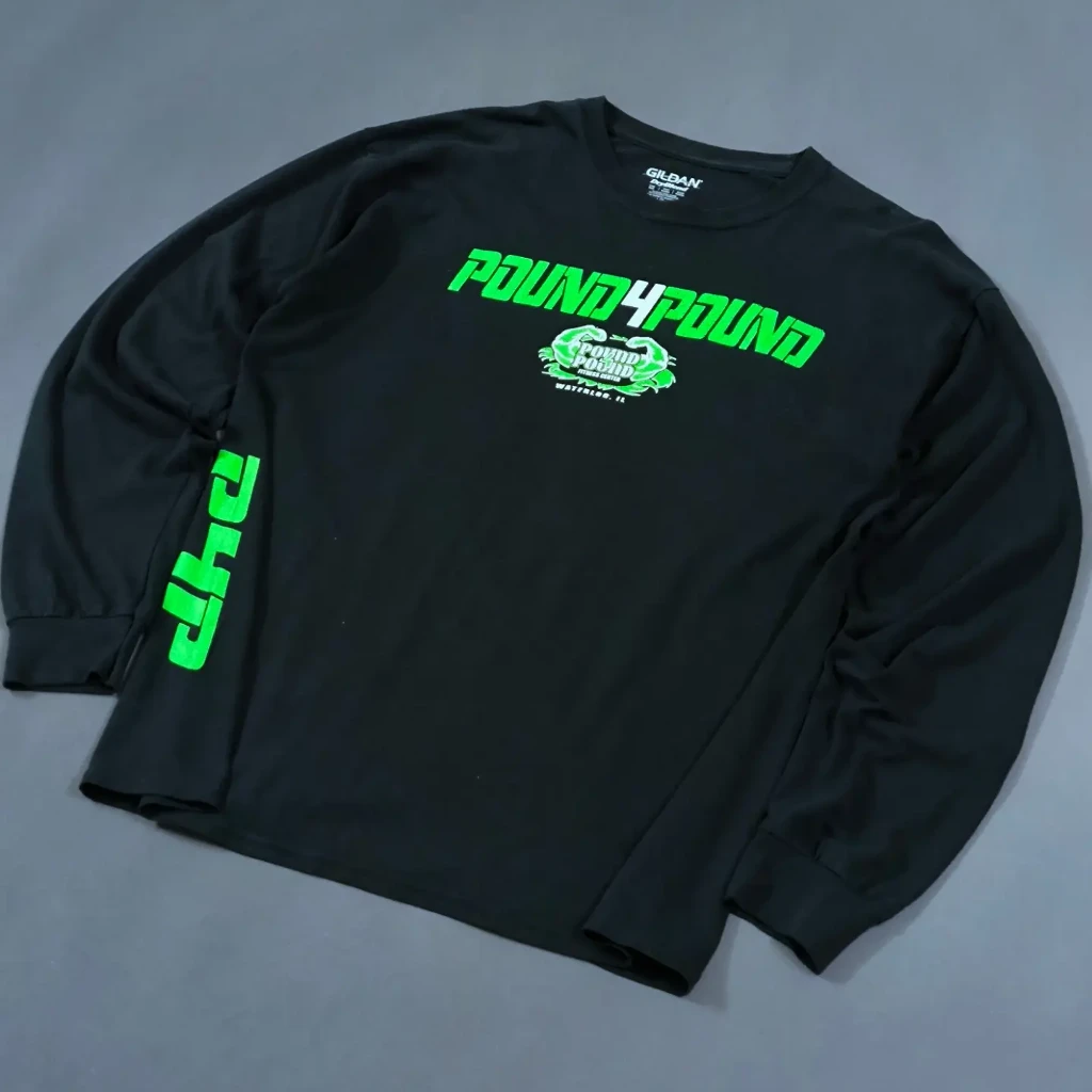 Size M-L  تیشرت آستیندار اورجینال برند GILDAN امریکا مدل POUND4POUND (استوک اورجینال)