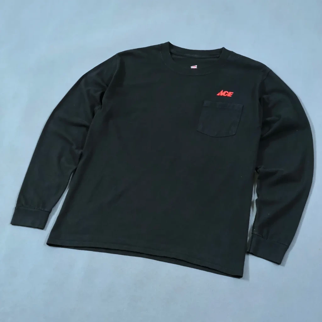 Size M-S  تیشرت آستین بلند اورجینال برند HANES امریکا  تولید هائیتی