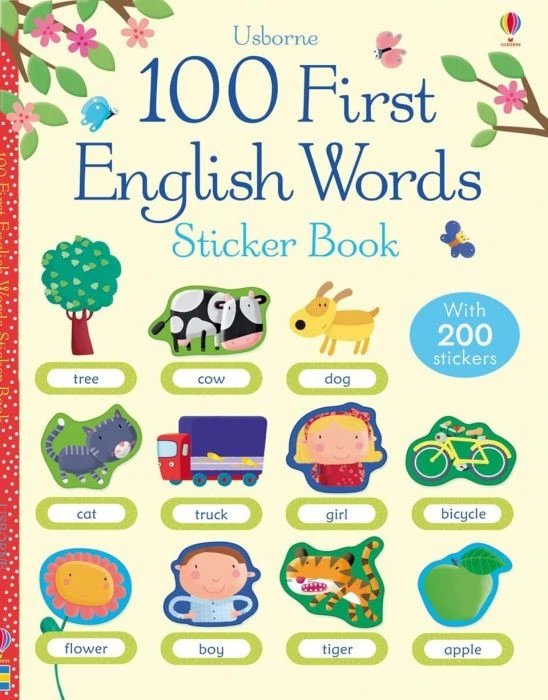 Usbone 100 first English words sticker book