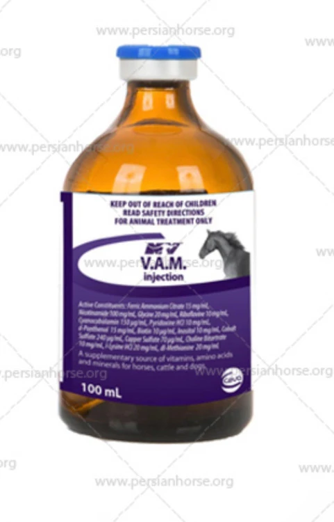 VAM Ceva – مکمل تزریقی ویتامین، آمینواسید و مواد معدنی برای اسب