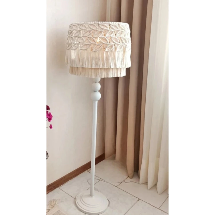 آباژور ایستاده مکرومه پایه چوبی