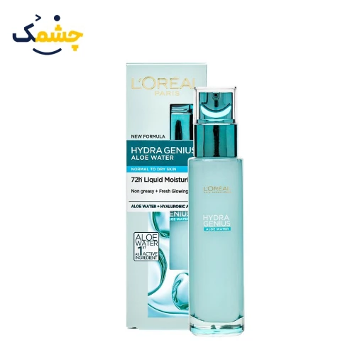 آبرسان 72 ساعته لورال مدل L’Oréal Hydra Genius Aloe Water مخصوص پوست های نرمال تا خشک