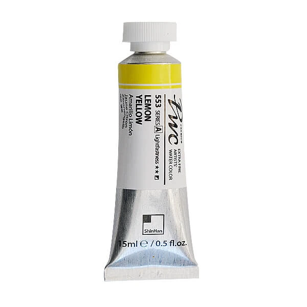 آبرنگ فوق آرتیست شین هان PWC سری A رنگ (lemon yellow 553)