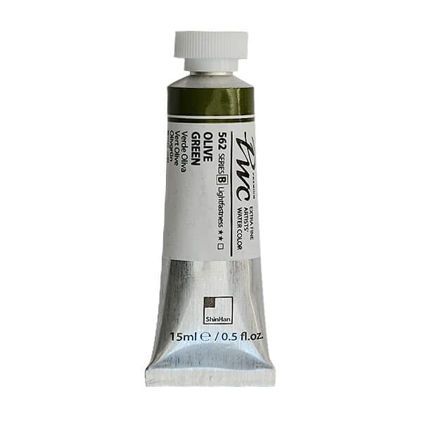 آبرنگ فوق آرتیست شین هان PWC سری B رنگ (olive green 562)