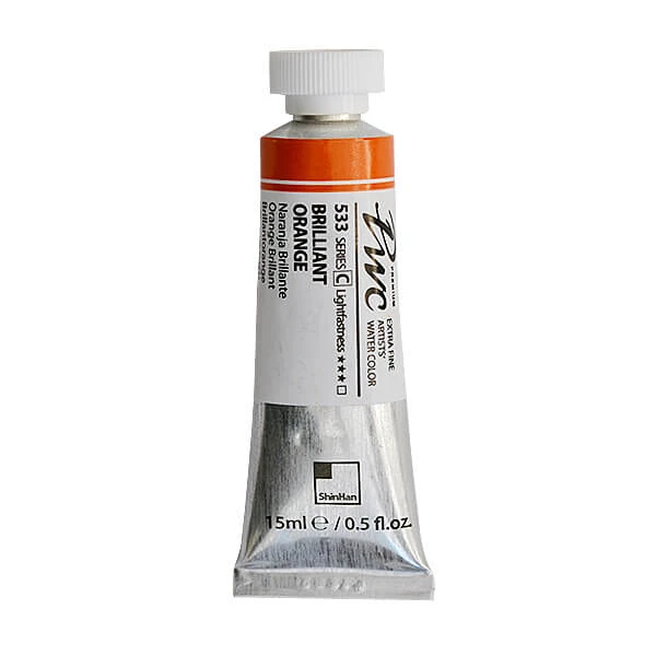 آبرنگ فوق آرتیست شین هان PWC سری C رنگ (Brilliant orange orange 533)