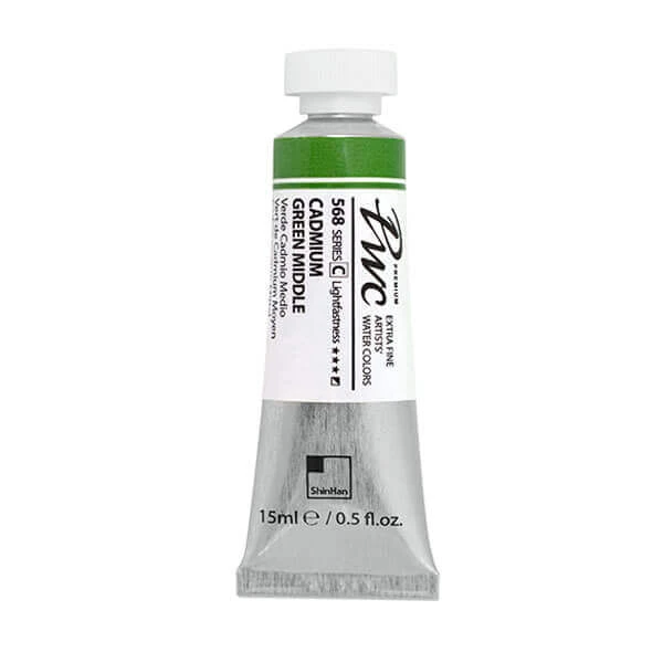 آبرنگ فوق آرتیست شین هان PWC سری C رنگ (cadmium green middle568)