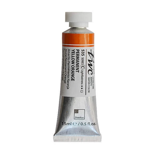 آبرنگ فوق آرتیست شین هان PWC سری C رنگ (permanent yellow orange 535)