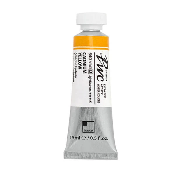 آبرنگ فوق آرتیست شین هان PWC سری D رنگ (cadmium yellow 540)
