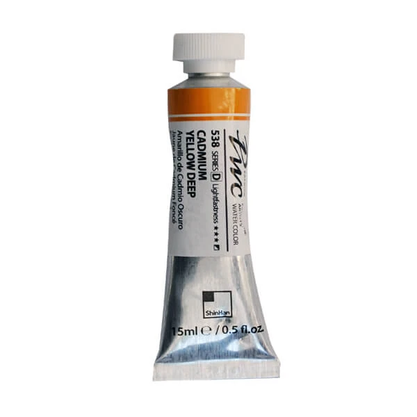 آبرنگ فوق آرتیست شین هان PWC سری D رنگ (cadmium yellow deep 538)