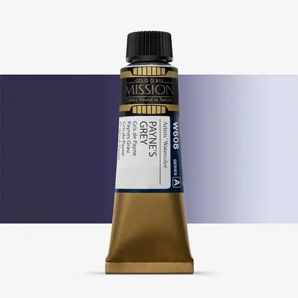 آبرنگ میشن Gold Class سری A رنگ (Payne’s Grey W608)