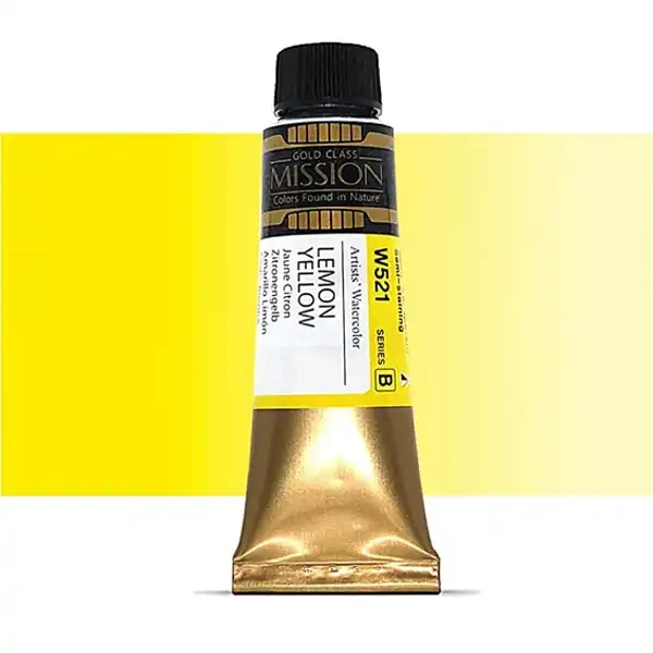 آبرنگ میشن Gold Class سری B رنگ (Lemon Yellow W521)