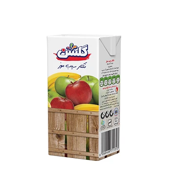 آبمیوه 200cc سیب موز گلشن-بسته 32 عددی