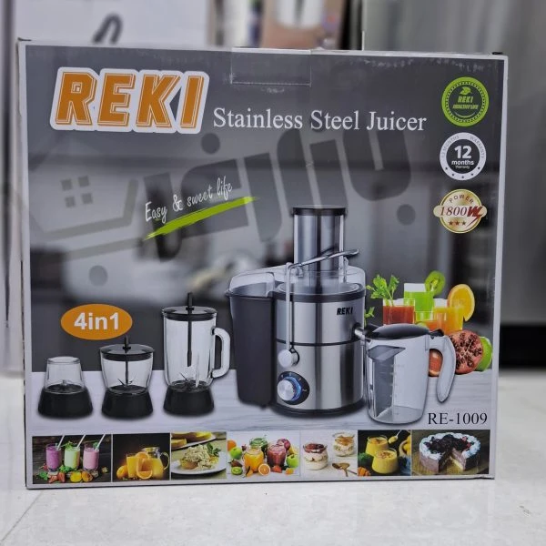 آبمیوه گیری استیل 4 کاره ریکی مدل RE-1009