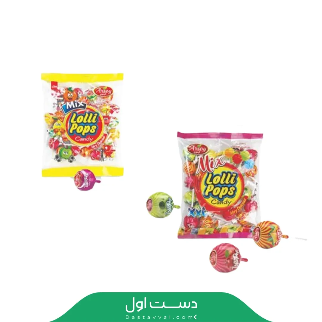 آبنبات چوبی میوه ای مخلوط آرسوی