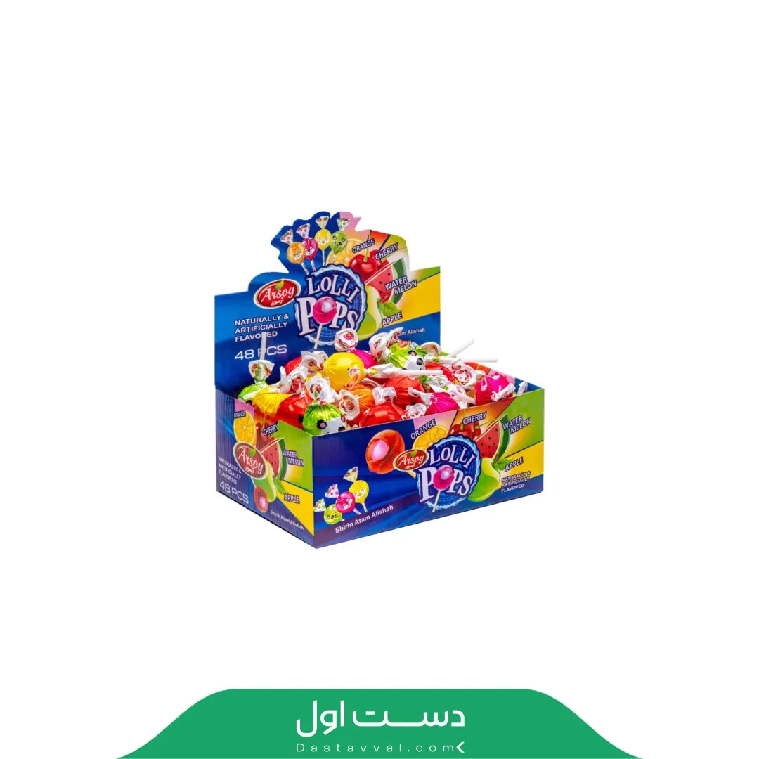 آبنبات چوبی میوه ای یک سرپیچ آرسوی