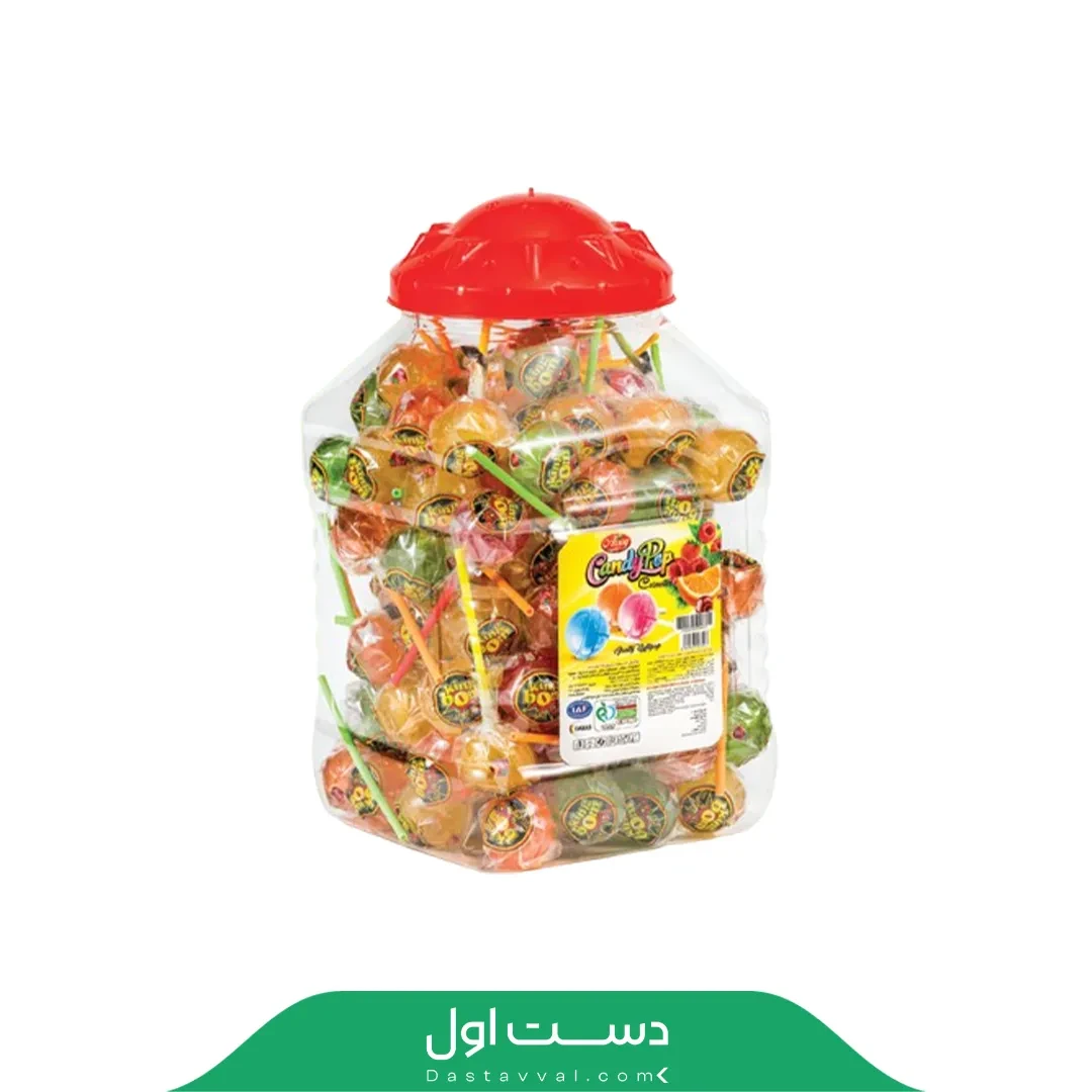 آبنیات چوبی میوه ای با مغر آدامس شفاف آرسوی