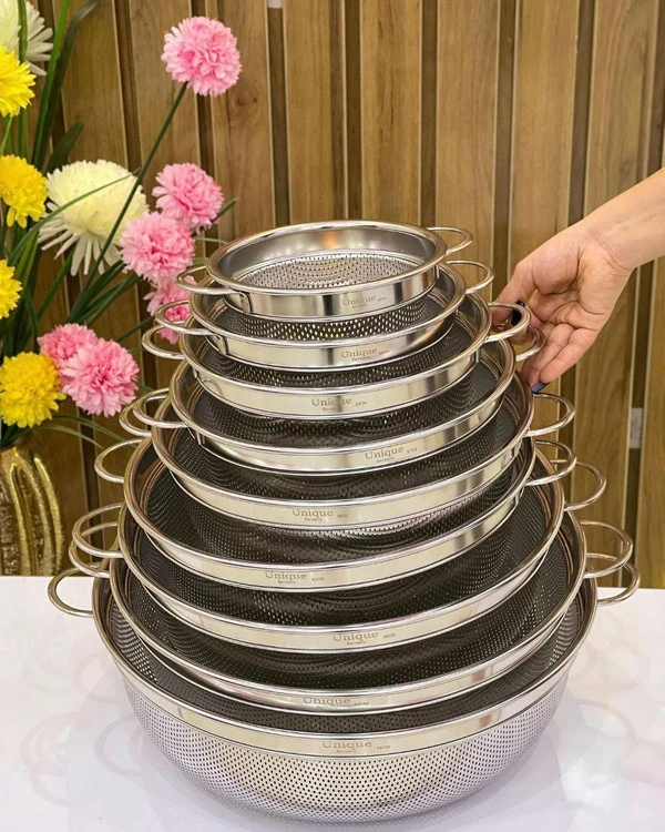 آبکش 9پارچه دسته و پایه دار